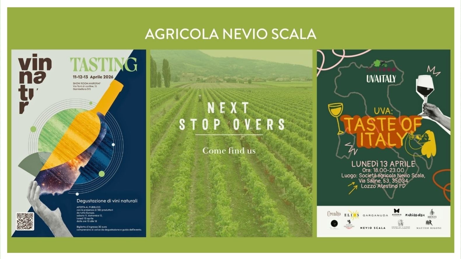 We look forward to welcoming you at VinNatur Tasting and UVA: Taste of Italy!